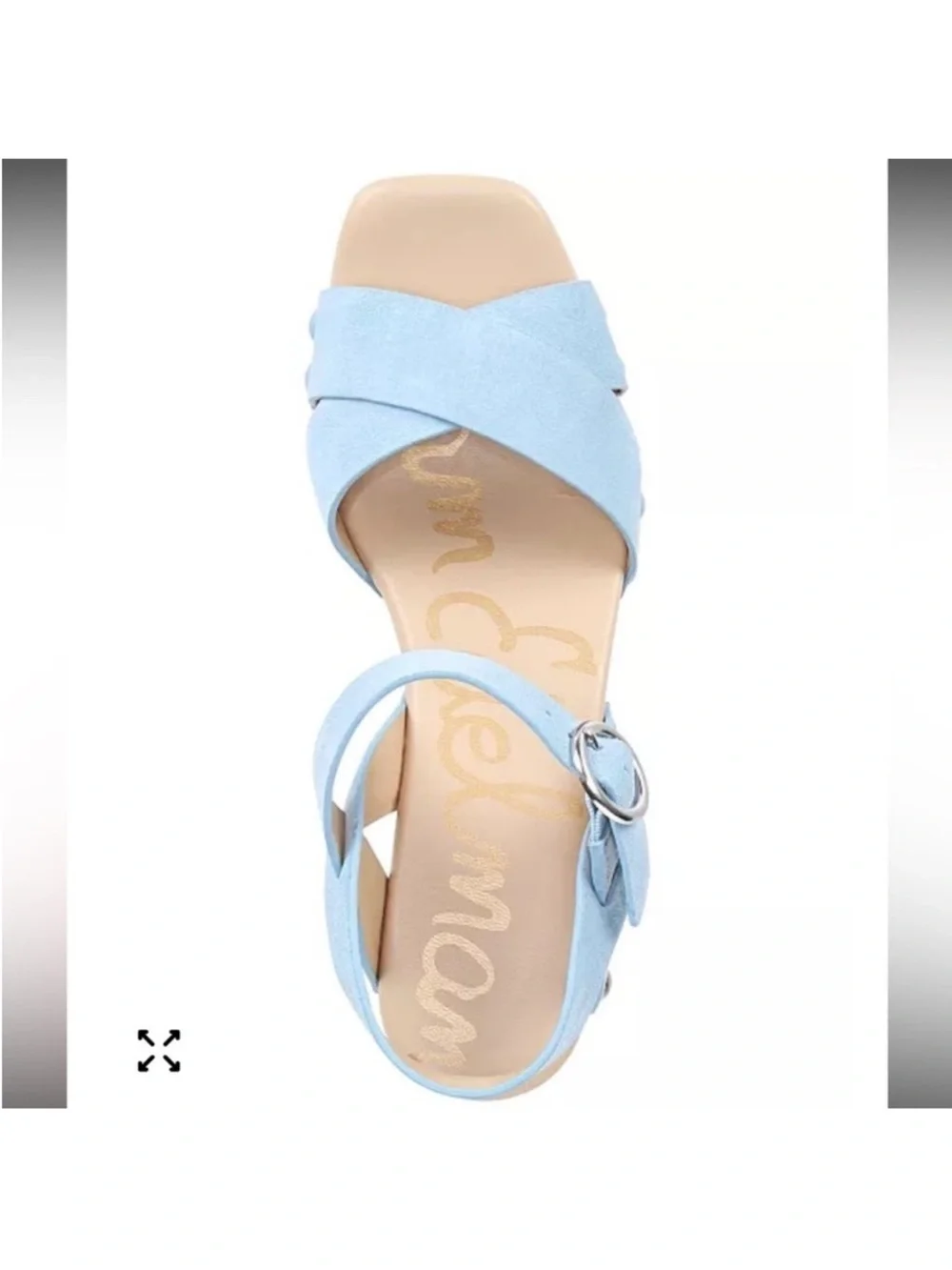 Sam Edelman Light Blue Women's Josefine Platform Wedge Sandals 👠